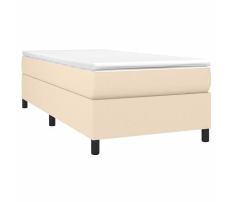 vidaXL Boxspringbettgestell Creme 100x200 cm Stoff