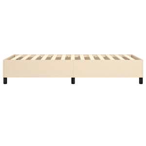 Rám postele s boxspringem krémová 100 x 200 cm textil - obrázek 6