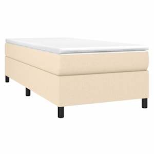 vidaXL Boxspringbettgestell Creme 100x200 cm Stoff
