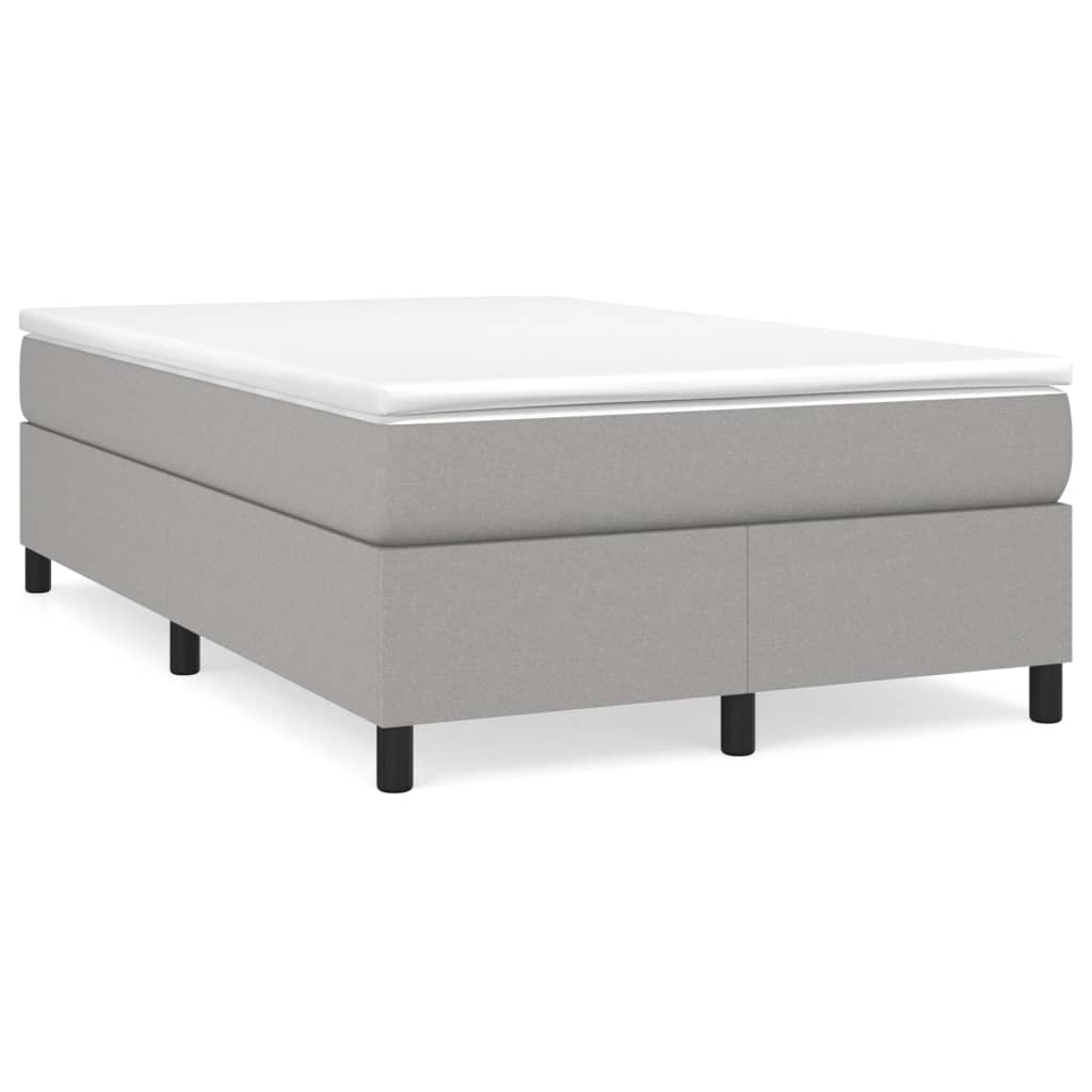 E-shop vidaXL Posteľný rám s boxspringom bledosivý 120x200 cm látka