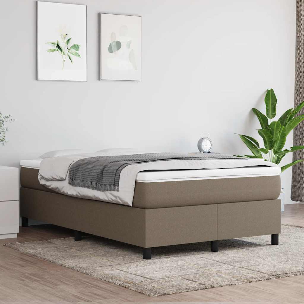 vidaXL ��ko kontynentalne, taupe, 120x200 cm, obita tkanin�