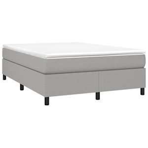 Rám postele s boxspringem světle šedý 140 x 190 cm textil - obrázek 3