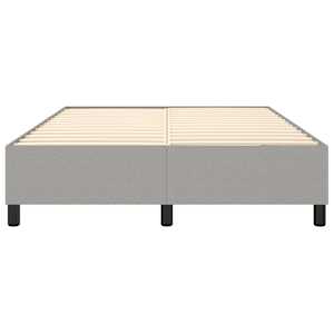 Rám postele s boxspringem světle šedý 140 x 190 cm textil - obrázek 5