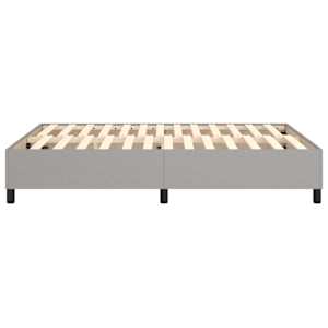 Rám postele s boxspringem světle šedý 140 x 190 cm textil - obrázek 6