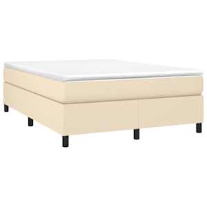 Rám postele s boxspringem krémový 140 x 190 cm textil - obrázek 3