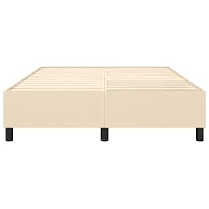Rám postele s boxspringem krémový 140 x 190 cm textil - obrázek 5