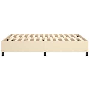 Rám postele s boxspringem krémový 140 x 190 cm textil - obrázek 6