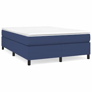Rám postele s boxspringem modrý 140 x 190 cm textil - obrázek 2