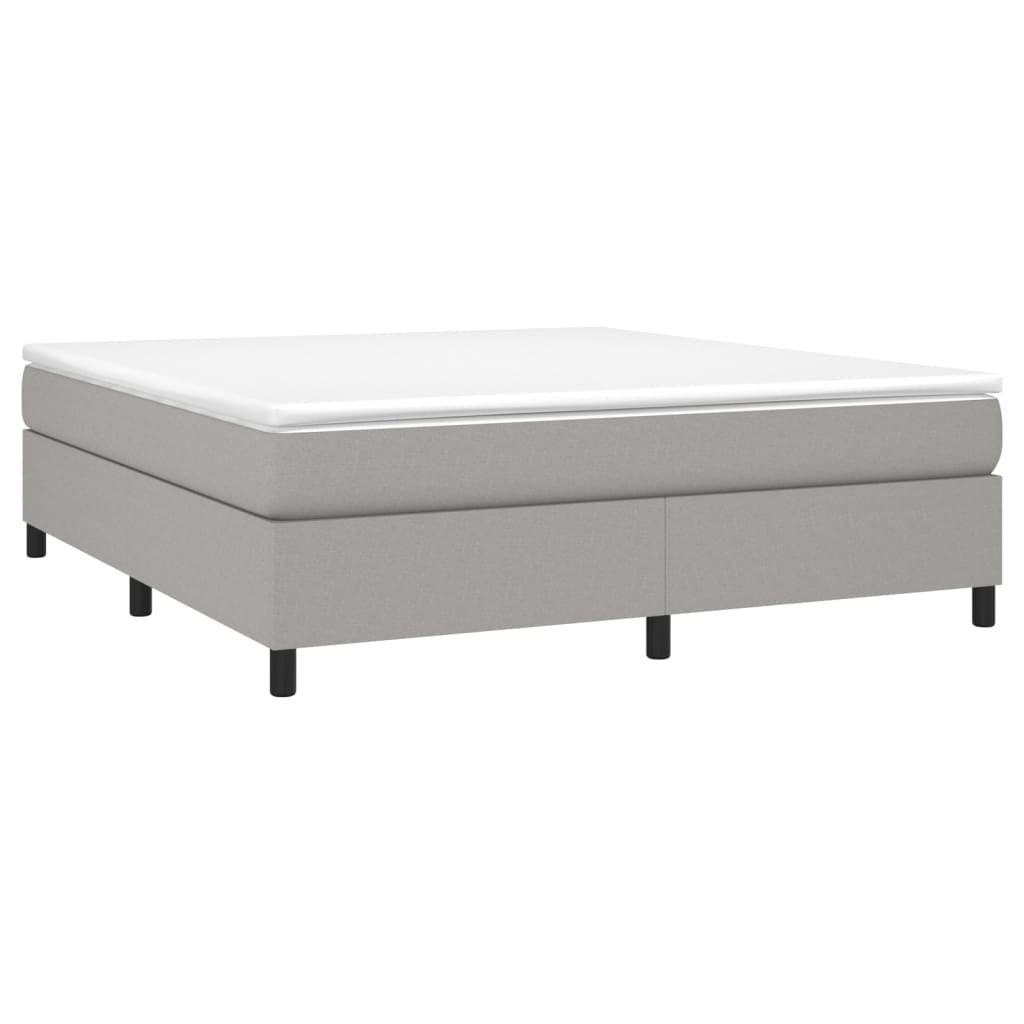 vidaXL Bedframe zonder matras stof lichtgrijs 160x200 cm afbeelding