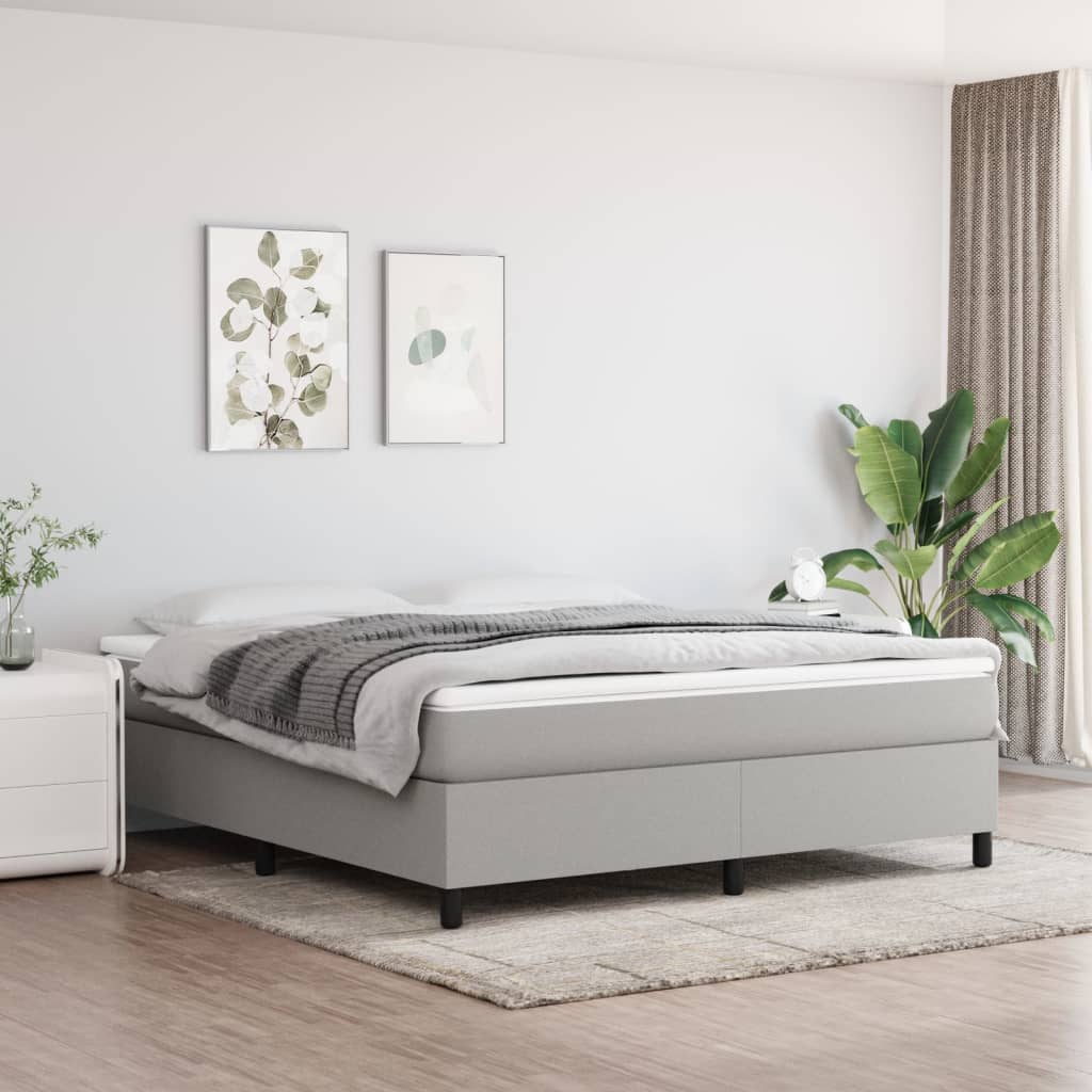 Letto bianco con gambe marrone chiaro e rete a doghe 160 x 200 cm MAURS 