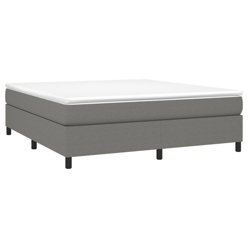 vidaXL Bedframe zonder matras stof donkergrijs 160x200 cm afbeelding