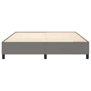 Rám postele s boxspringem tmavě šedý 160 x 200 cm textil - obrázek 5