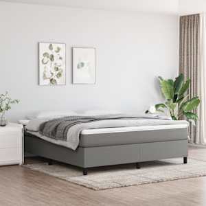 Rám postele s boxspringem tmavě šedý 160 x 200 cm textil - obrázek 1