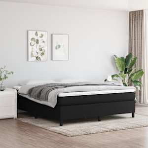 Rám postele s boxspringem černý 160 x 200 cm textil - obrázek 1