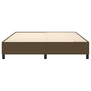 Rám postele s boxspringem tmavě hnědý 160 x 200 cm textil - obrázek 5
