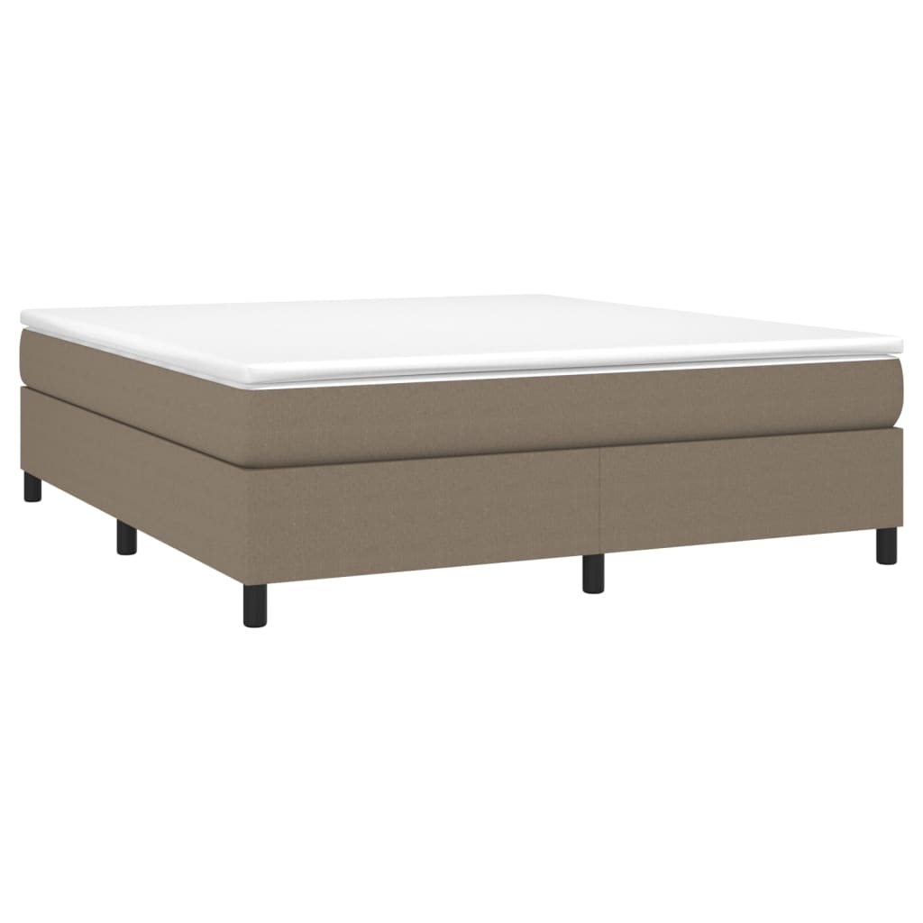 vidaXL Bedframe zonder matras stof taupe 160x200 cm afbeelding