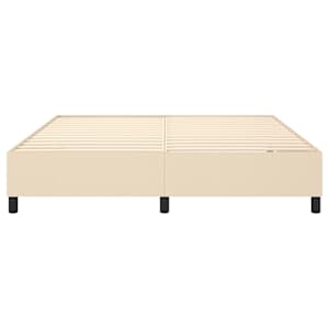 Rám postele s boxspringem krémový 160 x 200 cm textil - obrázek 5