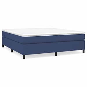 Rám postele s boxspringem modrý 160 x 200 cm textil - obrázek 2