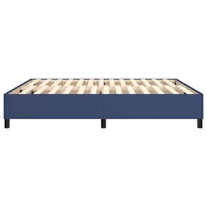 Rám postele s boxspringem modrý 160 x 200 cm textil - obrázek 6