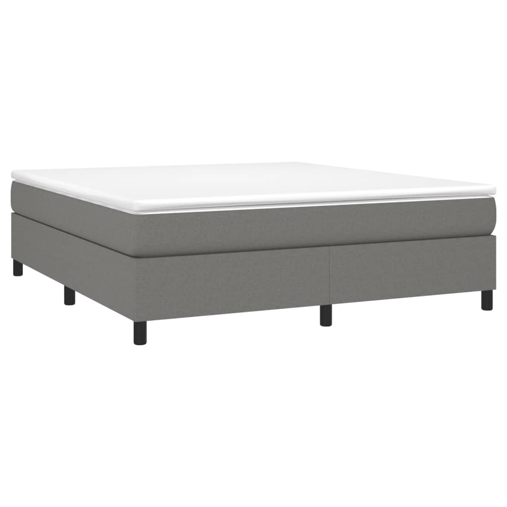vidaXL Bedframe zonder matras stof donkergrijs 180x200 cm afbeelding