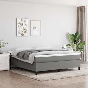 Rám postele s boxspringem tmavě šedý 180 x 200 cm textil - obrázek 1