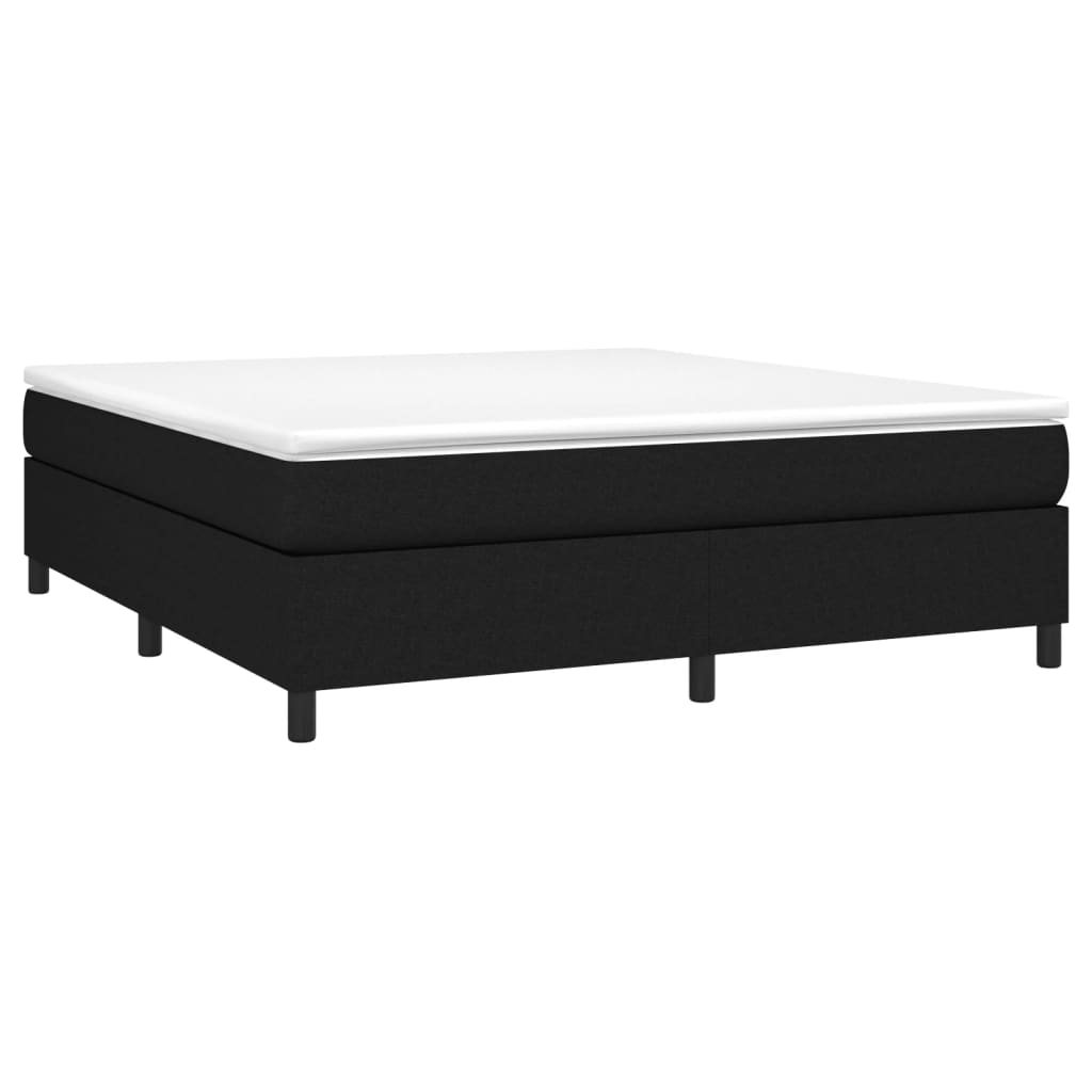 vidaXL Bedframe zonder matras stof zwart 180x200 cm afbeelding