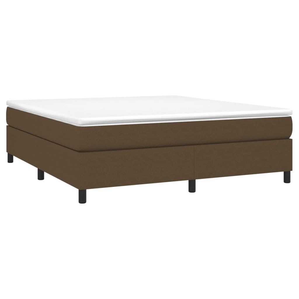 vidaXL Bedframe zonder matras stof donkerbruin 180x200 cm afbeelding