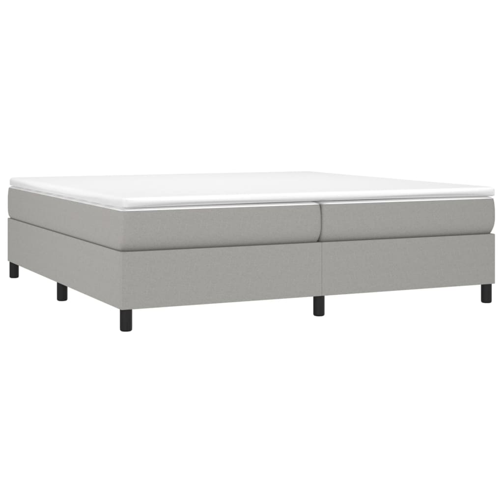 vidaXL Bedframe zonder matras stof lichtgrijs 200x200 cm afbeelding