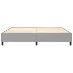 Rám postele s boxspringem světle šedý 200 x 200 cm textil - obrázek 5
