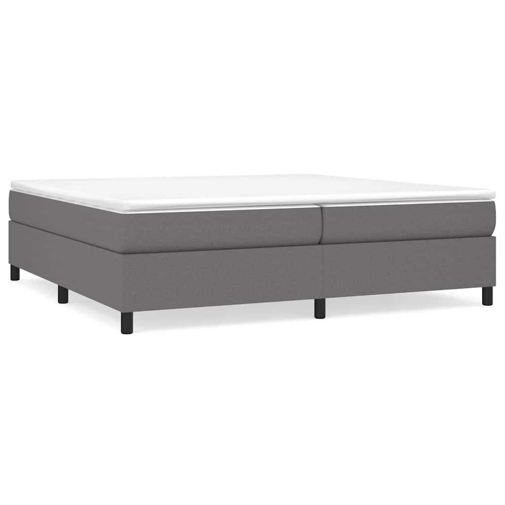 vidaXL Boxspring bed stof donkergrijs 200x200 cm grijs, foto 3
