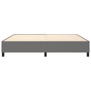 Rám postele s boxspringem tmavě šedý 200 x 200 cm textil - obrázek 5