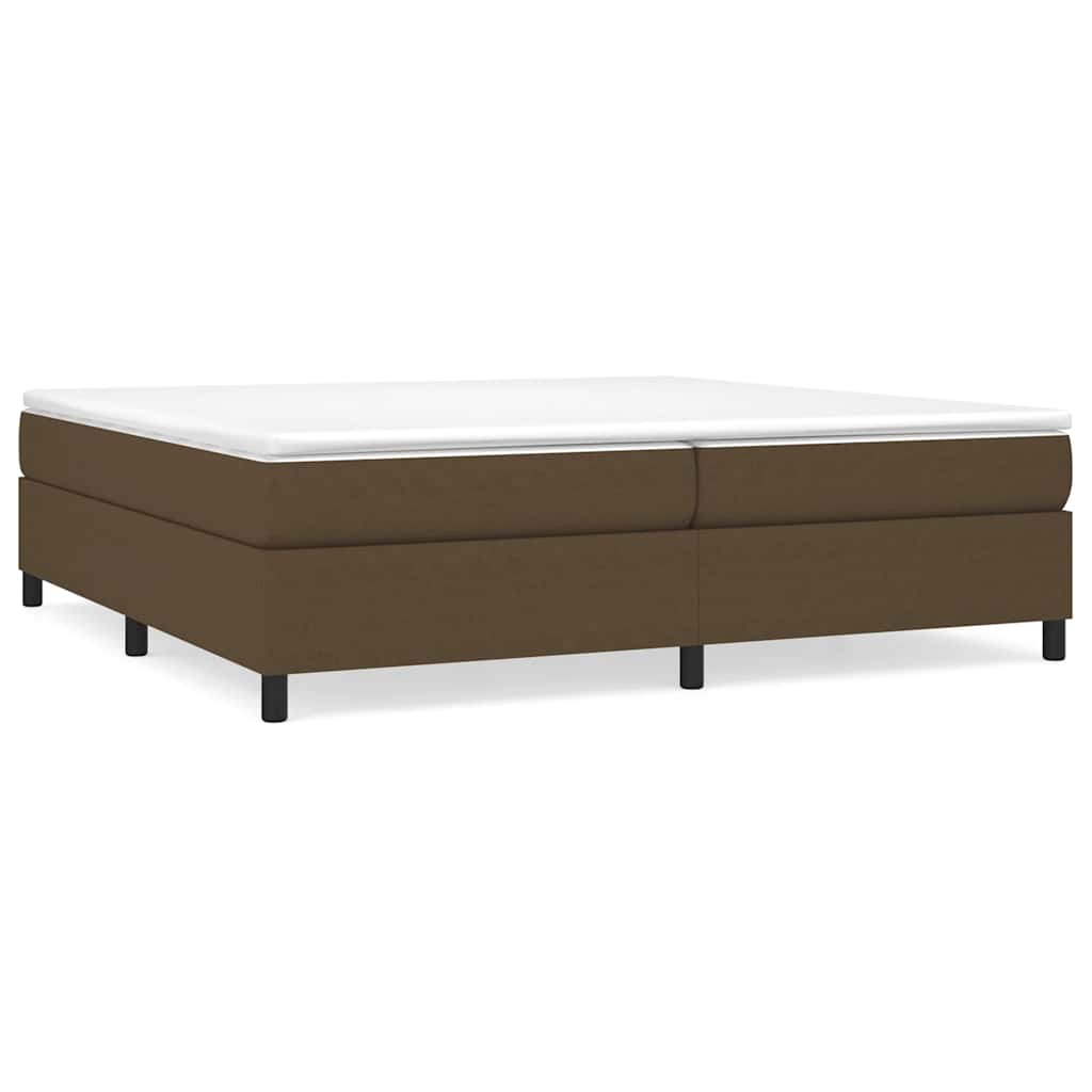 vidaXL Rám postele s boxspringem tmavě hnědý 200 x 200 cm textil