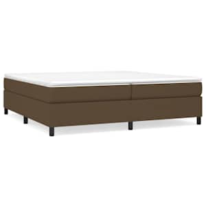 Rám postele s boxspringem tmavě hnědý 200 x 200 cm textil - obrázek 2