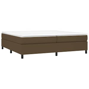 Rám postele s boxspringem tmavě hnědý 200 x 200 cm textil - obrázek 3