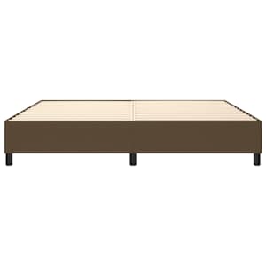 Rám postele s boxspringem tmavě hnědý 200 x 200 cm textil - obrázek 5