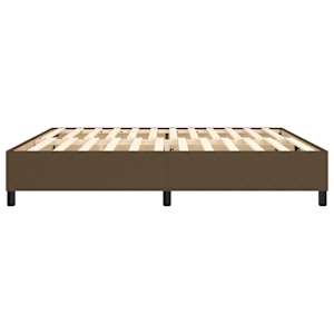 Rám postele s boxspringem tmavě hnědý 200 x 200 cm textil - obrázek 6