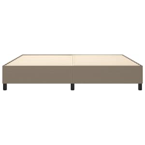Rám postele s boxspringem taupe 200 x 200 cm textil - obrázek 5