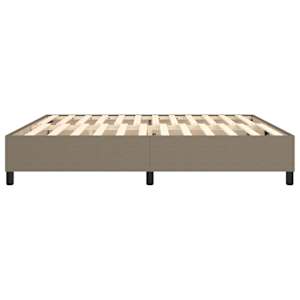 Rám postele s boxspringem taupe 200 x 200 cm textil - obrázek 6