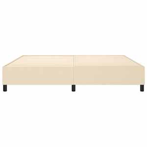 Rám postele s boxspringem krémový 200 x 200 cm textil - obrázek 5