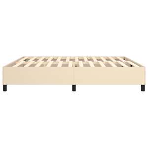 Rám postele s boxspringem krémový 200 x 200 cm textil - obrázek 6