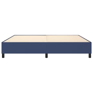 Rám postele s boxspringem modrý 200 x 200 cm textil - obrázek 5
