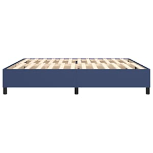 Rám postele s boxspringem modrý 200 x 200 cm textil - obrázek 6