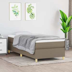 Rám postele s boxspringem taupe 80x200 cm textil - obrázek 1