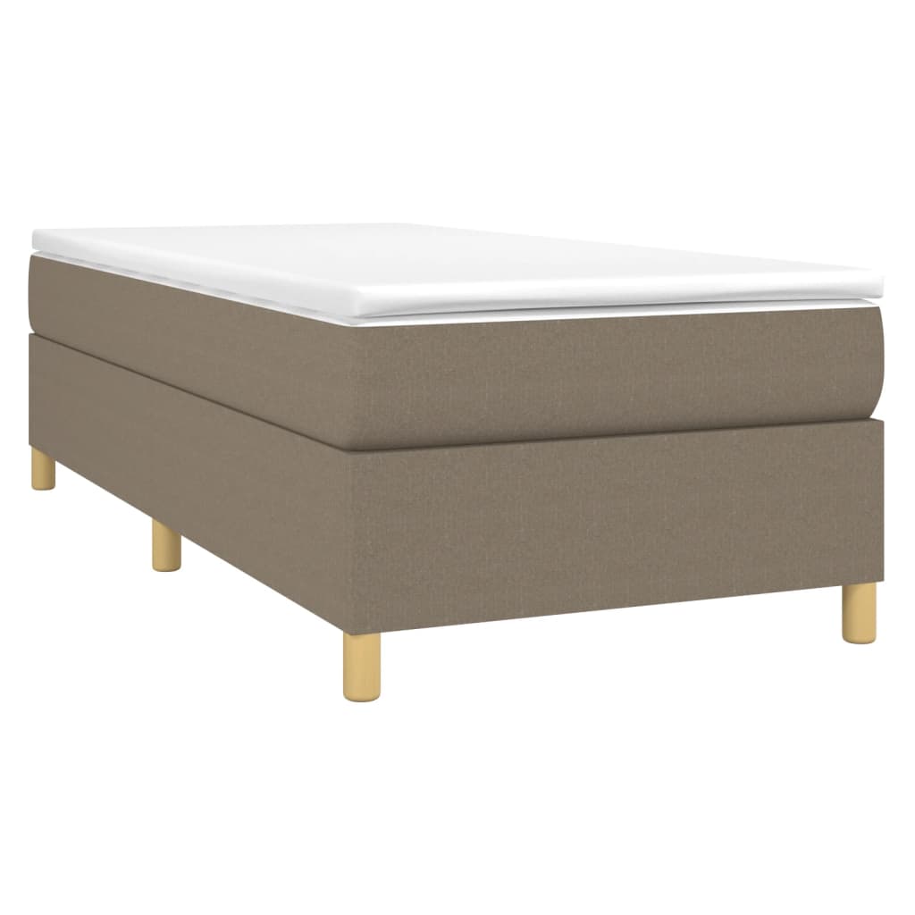 vidaXL Bedframe zonder matras 90x200 cm stof taupe afbeelding