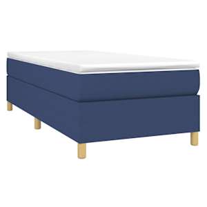 Rám postele s boxspringem modrá 100x200 cm textil - obrázek 3
