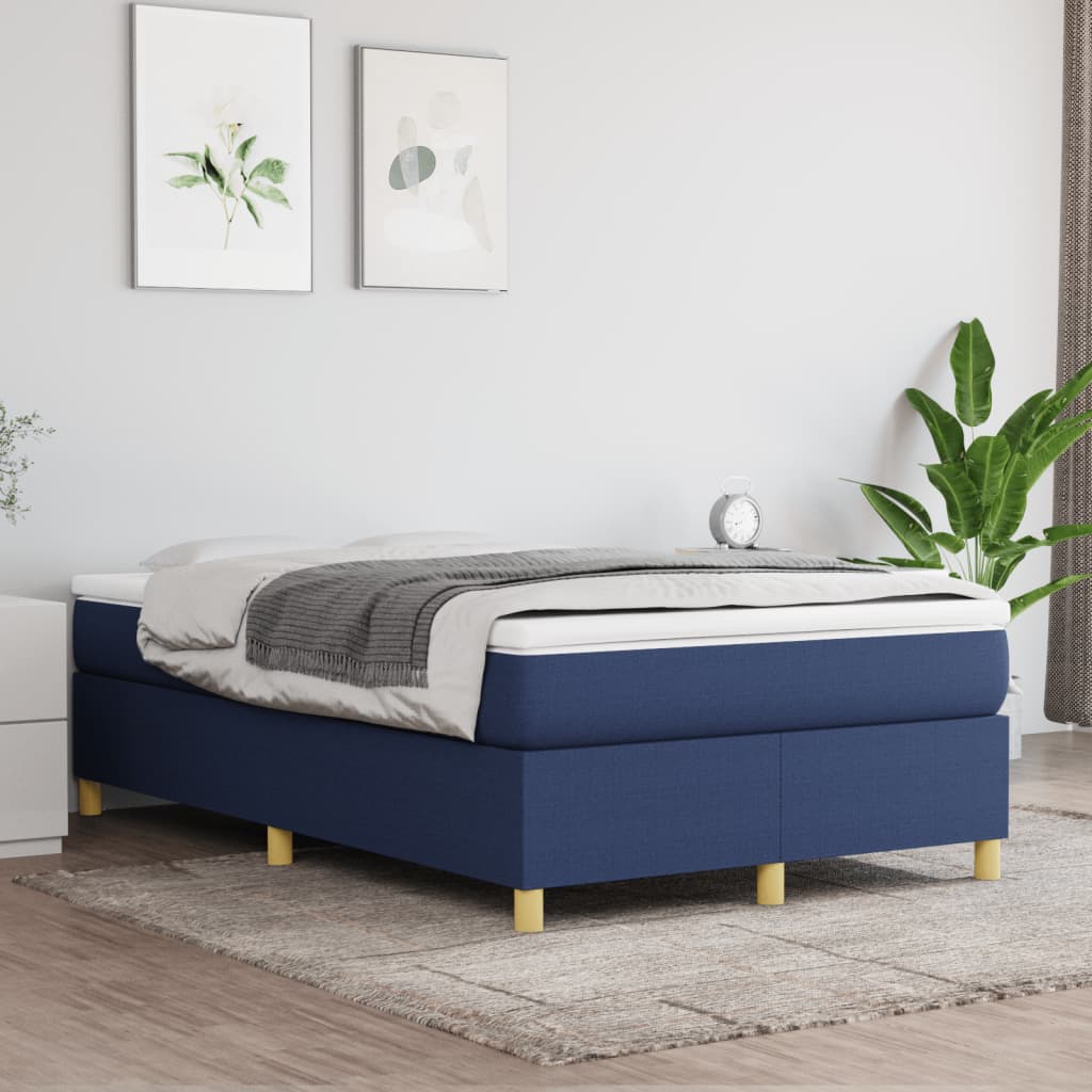 Boxspringbett Blau 120×200 cm Stoff