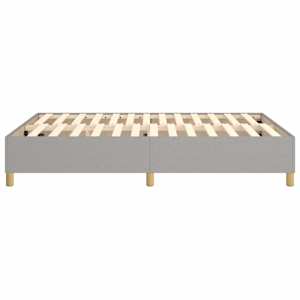 Rám postele s boxspringem světle šedý 140 x 190 cm textil - obrázek 6