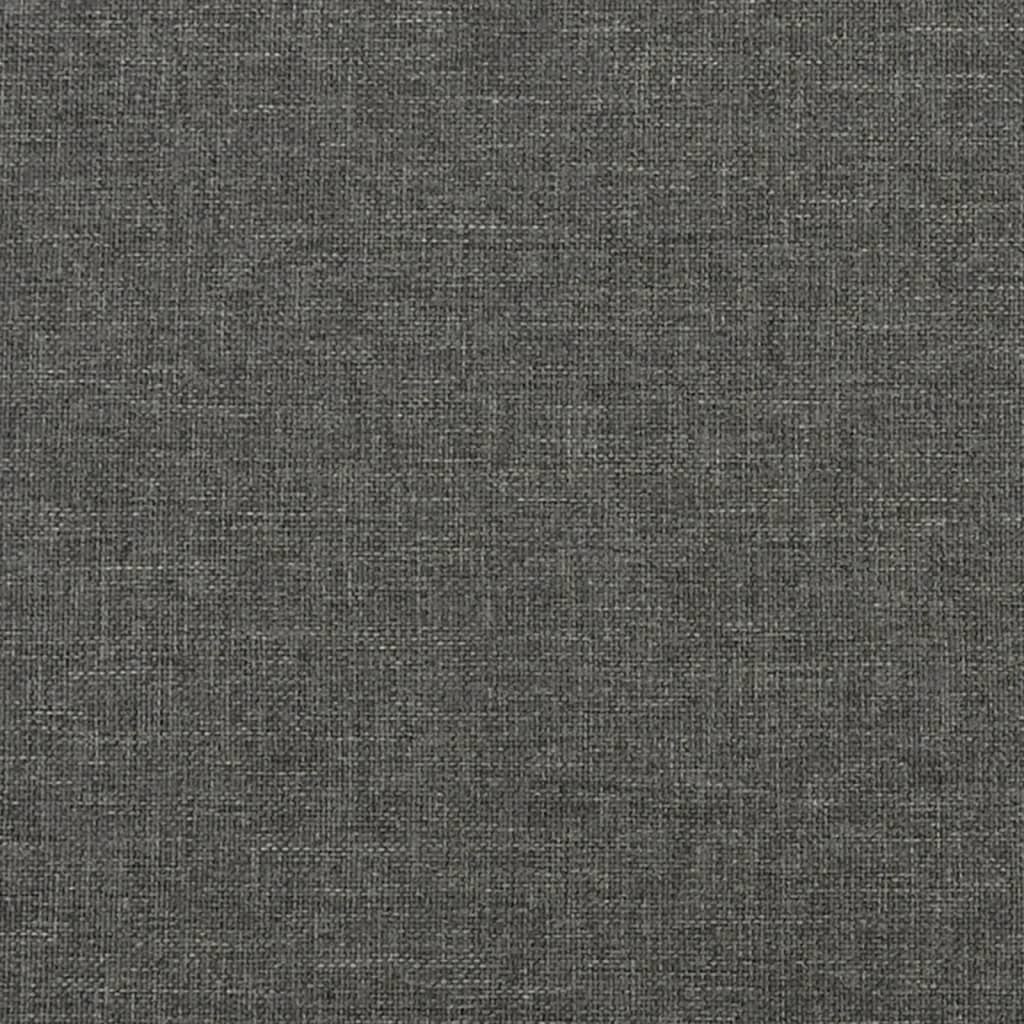 Cadru de pat box spring, gri închis, 140x190 cm, textil