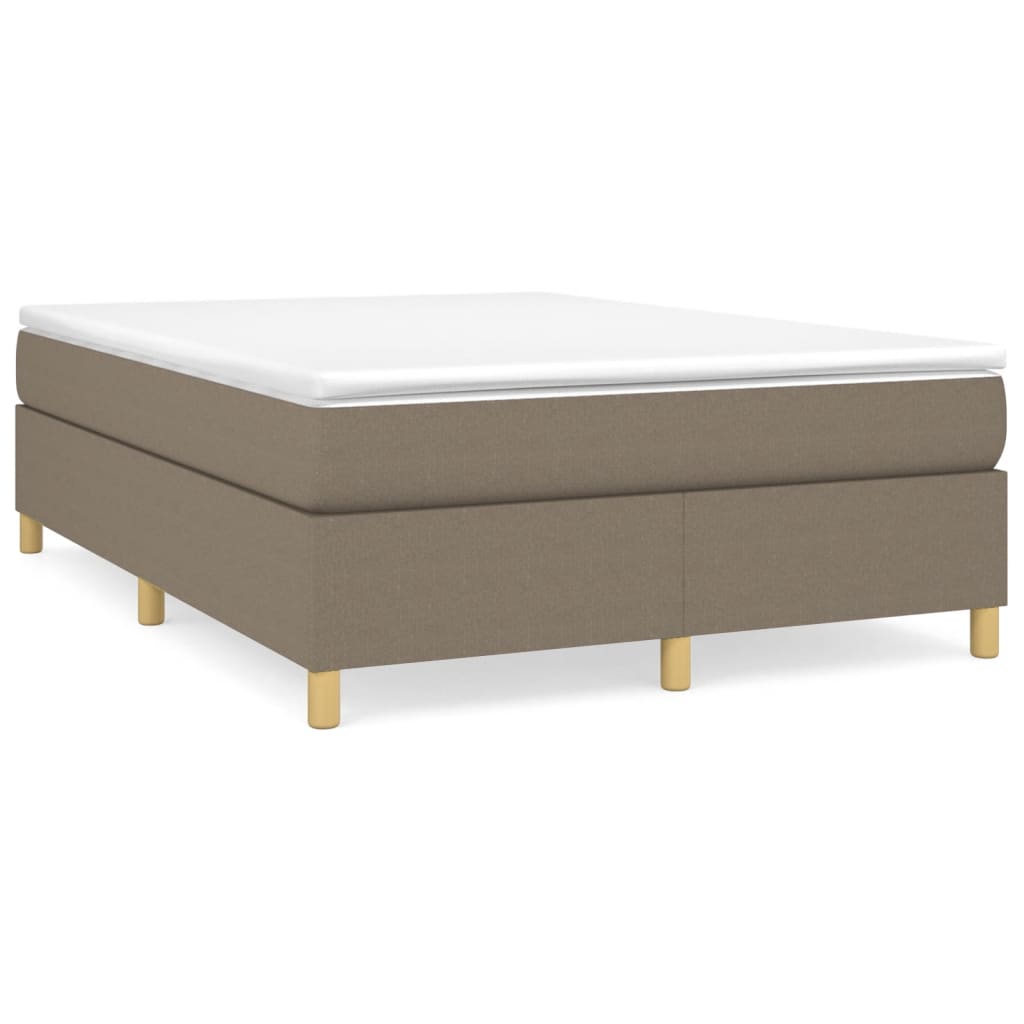 vidaXL Rám postele s boxspringem taupe 140 x 190 cm textil