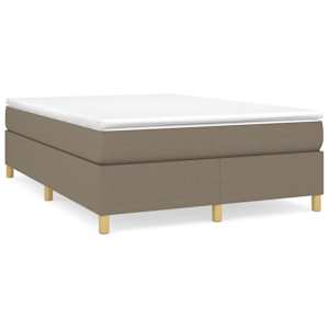Rám postele s boxspringem taupe 140 x 190 cm textil - obrázek 2